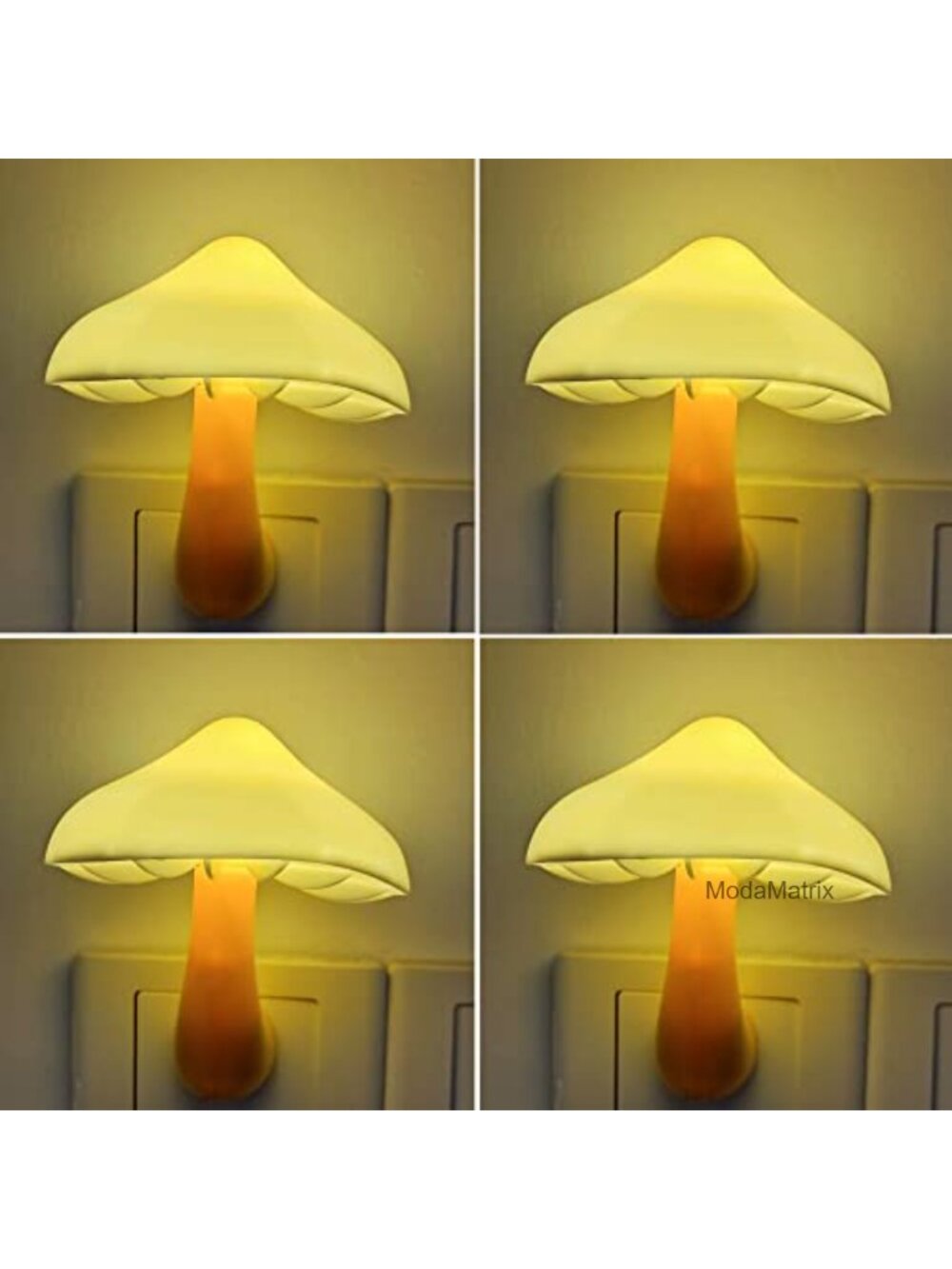 4 Pack Plug in Mushroom Night Light with Light Sensor Auto On/Off LED Decorative